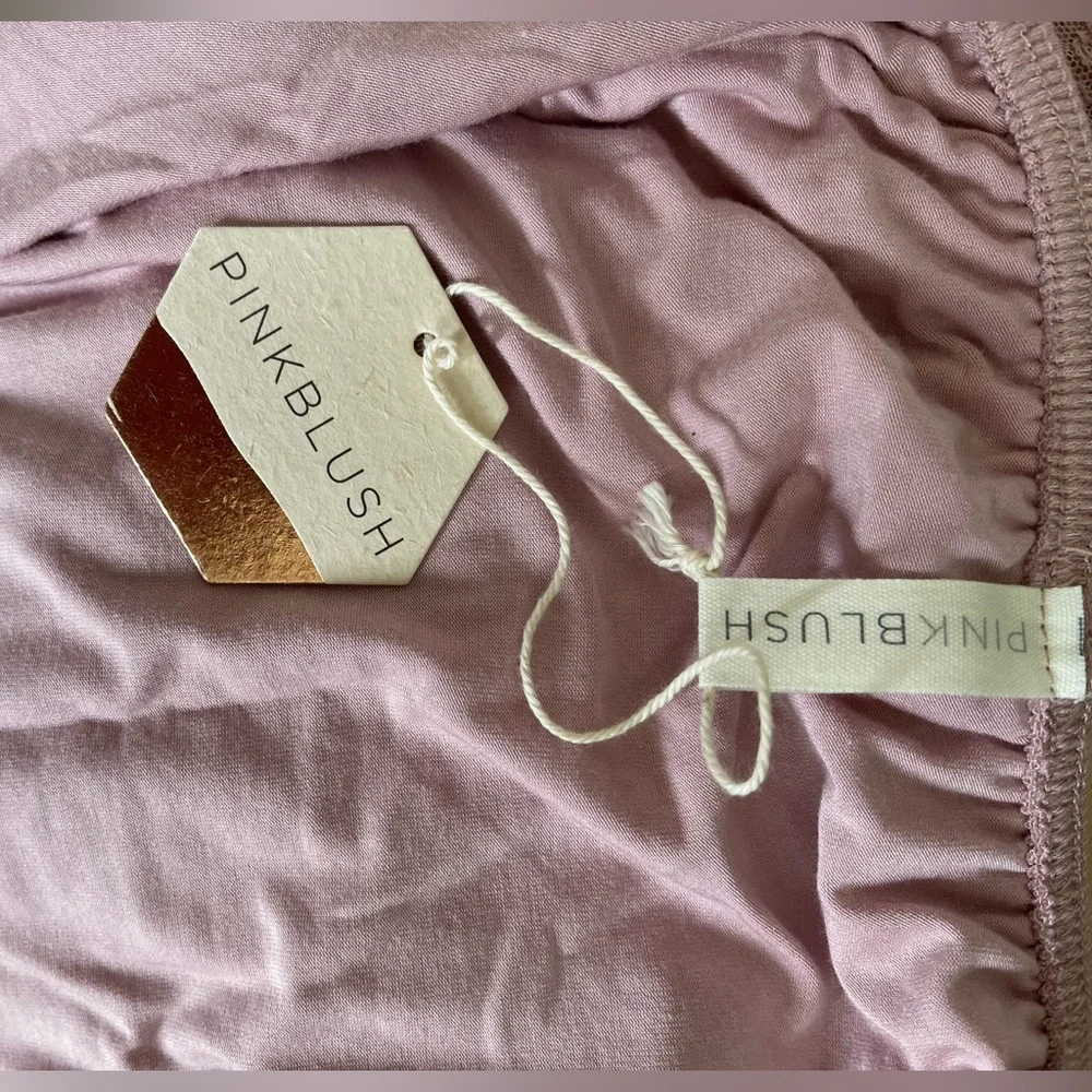 Pinkblush Light Pink Ruffle Off Shoulder Mermaid Maternity Photoshoot Dress - Picture 3 of 5